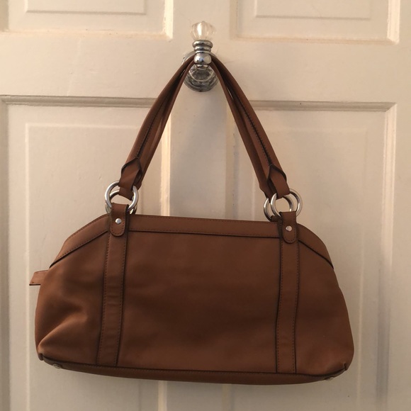 Caramel tan Talbots leather handbag purse - Picture 2 of 5